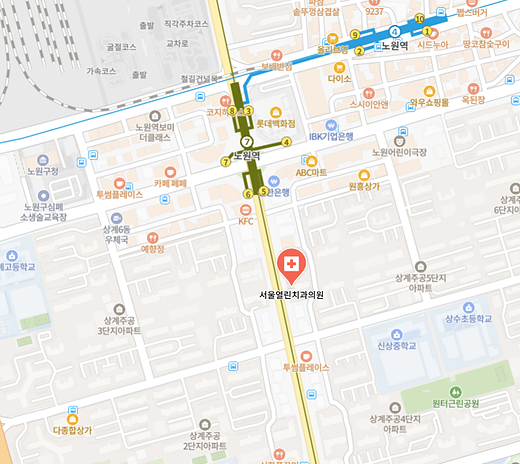 서울열린치과 위치 약도